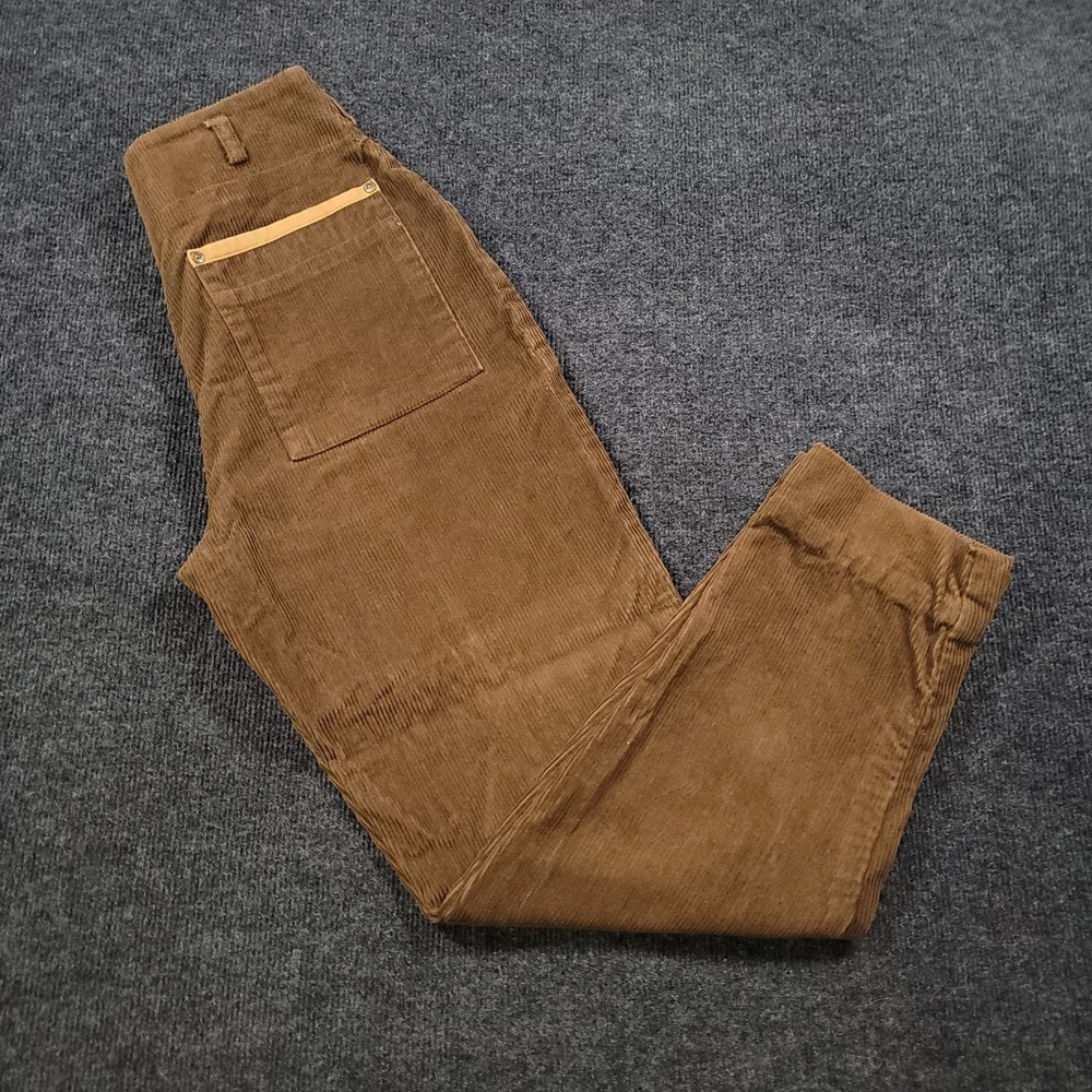 J3 Genuine Jeanwear Women Corduroy Pants Size 11/12 Brown Cotton Snap‎ Fly